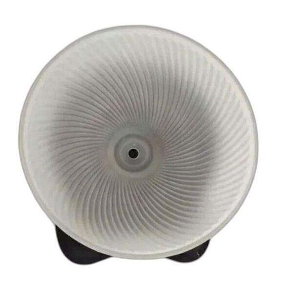 Light Shade Vintage 8.5" Frosted Glass Ribbed Swirl Ceiling - Picture 3 of 14